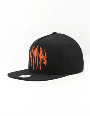Gorra Snapback Pimps Distortion Negro Naranjo