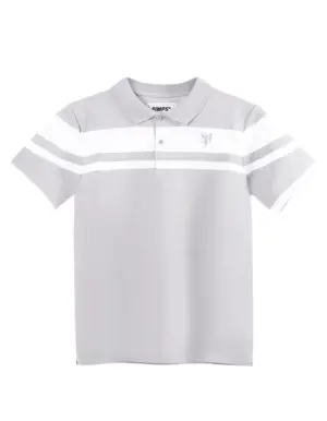 Polera Piqué Pimps Juvenil Heráldica Gris
