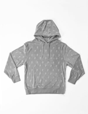 Poleron Pimps Hombre Heráldica Plush Gris