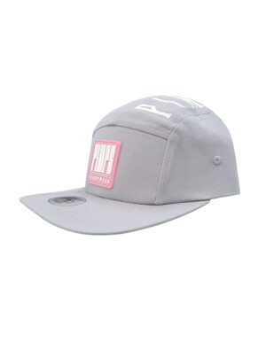 Gorra Strapback Pimps Five Panel Gris Rosado