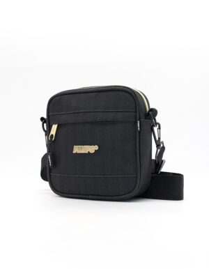 Crossbody Duplex Pimps Creta Negro Dorado