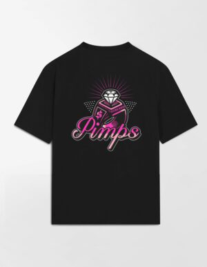 Polera Pimps Hombre Ring Negra Fucsia