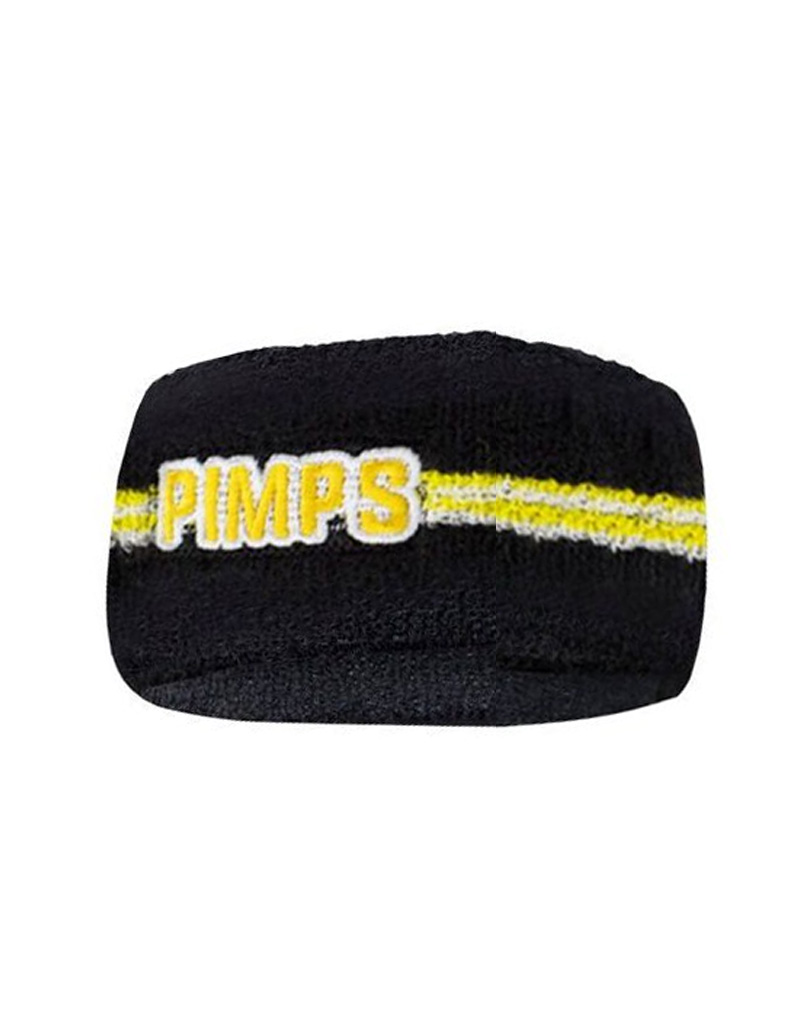 Muñequera Negro Dorado Pimps